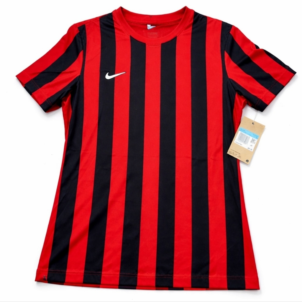 Nike Dri-Fit Soccer Jersey Red Black Stripes | Women’s S | New With Tags